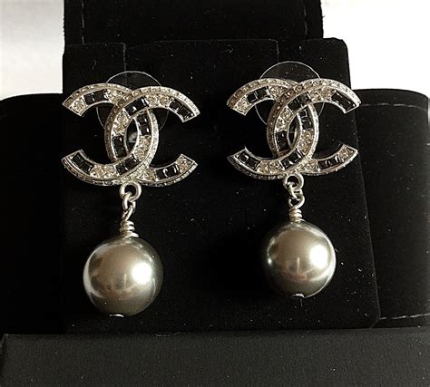 chanel diamond dangle earrings|most collectible Chanel earrings.